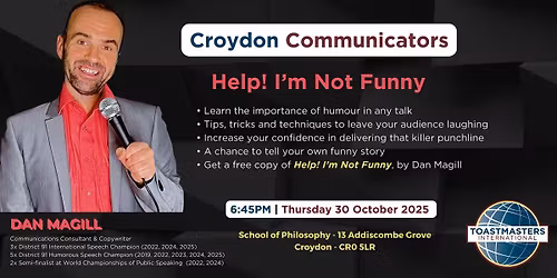 Help! I'm Not Funny - A Humorous Speech Workshop with Croydon Communicators