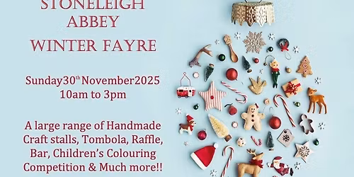 LFSG Stoneleigh Abbey Christmas Market Visit. 10am to 1pm. 
