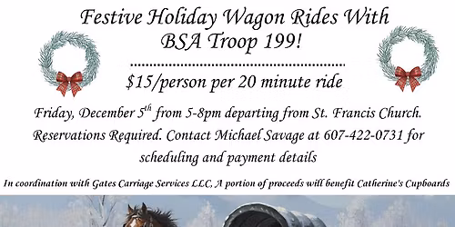 Holiday Wagon Rides With Troop 199 