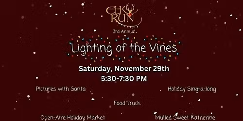 3rd annual holiday lighting of the vines