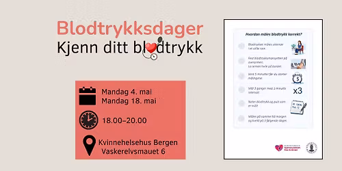 Blodtrykksdager \u2013 kjenn ditt blodtrykk