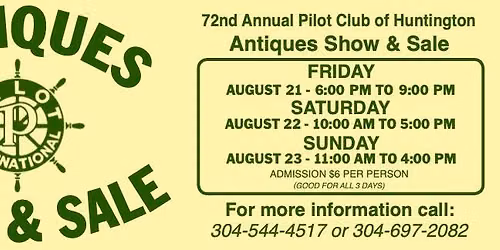 72nd Annual Antiques Show & Sale - Pilot Club of Huntington