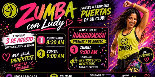 Apertura zumba con ludy