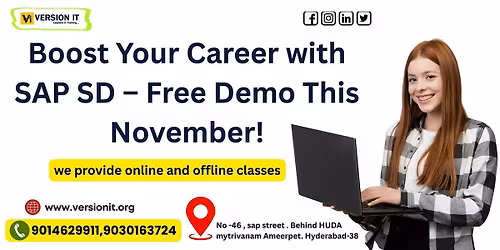 Boost Your Career with SAP SD \u2013 Free Demo This November!