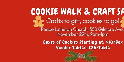Cookie Walk & Craft Sale @ Peace Lutheran Church