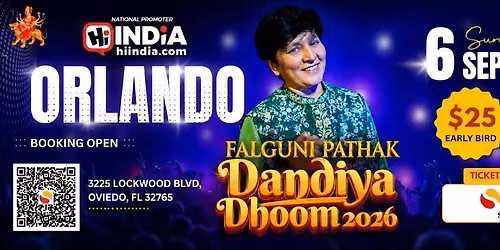 Falguni Pathak Live in Florida \u2013 Dandiya Dhoom 2026