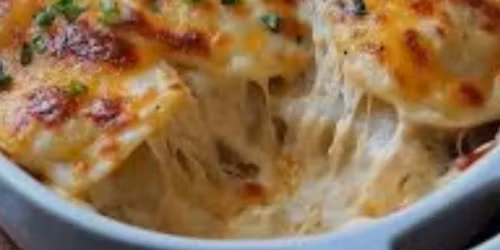 Friday Dinner pierogi casserole, and pickle soup