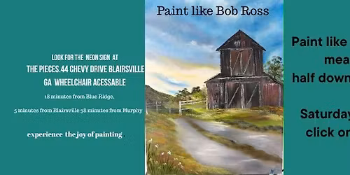 Paint like Bob Ross Foggy Meadows barn .