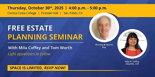 Free Estate and Planned Giving Seminar - With Mila Coffey and Tom Worth