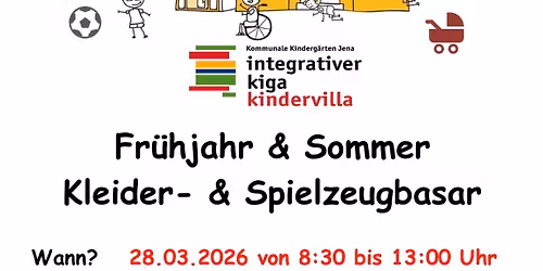 Fr\u00fchjahr & Sommer Kleider- und Spielzeugbasar Kita Kindervilla