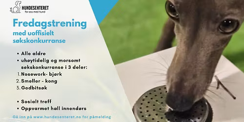 Fredagstrening med uoffisielt s\u00f8kskonkurranse (ledige plasser)