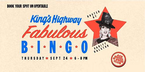 Drag Bingo w\/ Vanity Halston in King's Highway at Ace Hotel & Swim Club