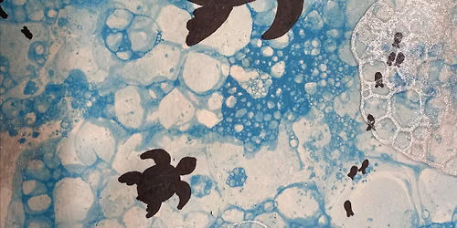 Bubble Turtle Ocean Adventure | No-Brush Painting Class (Ages 3+)