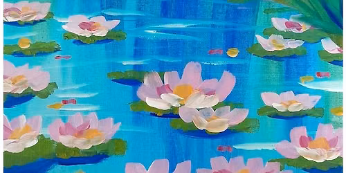 Paint and Wine Night in Titirangi, Auckland - Water Lilies (Monet-Inspired)