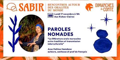 SABIR \u00b7 La litt\u00e9rature orale marocaine, entre tradition et transmission interculturelle