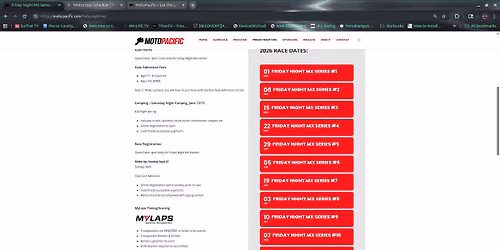 Join The McPhails at Moto Pacific Friday Night MX Series #10 in Auburn WA