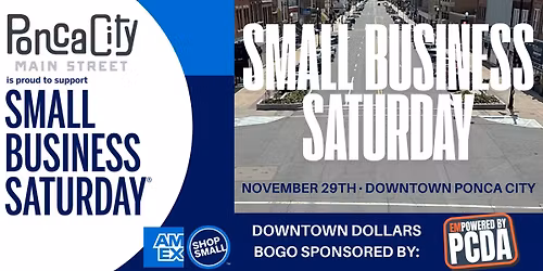Small Business Saturday - Shop Local in Downtown Ponca City!