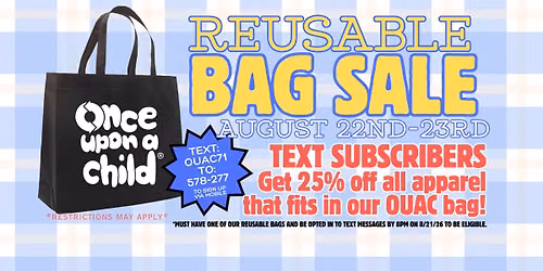 OUAC 96th Street: Reusable Bag Weekend!