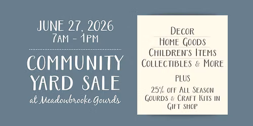 Community Yard Sale at Meadowbrooke Gourds