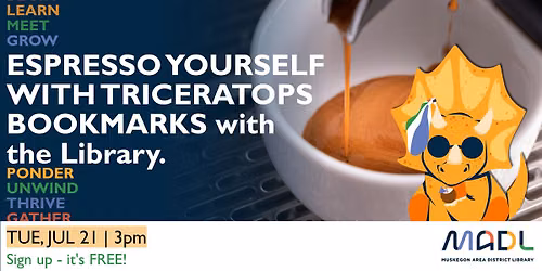 Espresso Yourself with Triceratops Bookmarks