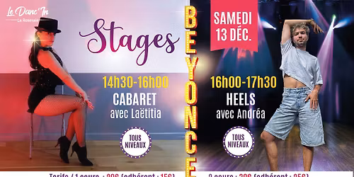 Stages Cabaret et Heels : th\u00e8me Beyonc\u00e9 !! \u2665