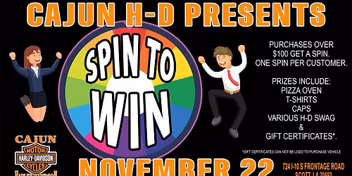 Cajun Harley-Davidson's Spin to Win