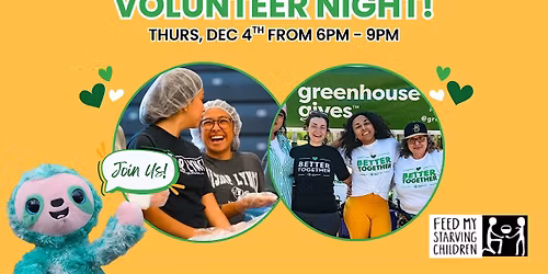 Greenhouse Gives Volunteer Night with Feed My Starving Children
