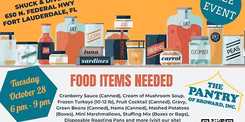 Happy Hour Food Drive for The Pantry of Broward