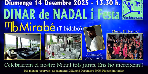 DINAR de NADAL i Festa del Club - Diumenge 14 Desembre 2025 - Club Friendsteam.com