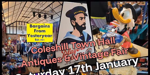 Coleshill Town Hall Antiques & Vintage Fair 2026