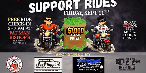 Fat Man Bishop\u2019s Support Ride | September 11th, 2026