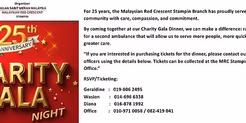 25th Anniversary Charity Gala Dinner