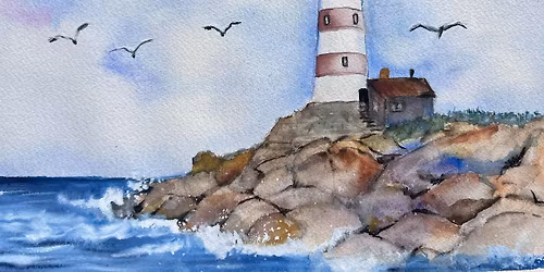 Lighthouse in Watercolors with Phyllis Gubins