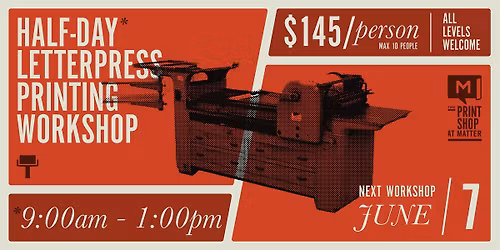 Half-Day Letterpress Printing Workshop