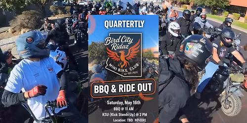 Bird City Ridaz: 2nd Quarterly BBQ & Ride Out \ud83c\udfcd\ufe0f\ud83d\udd25