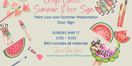 Craft Class: Summer Door Sign with The Dilly Dally