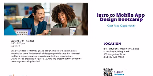 Montgomery Can Code Bootcamp Series : Intro to Mobile App Design