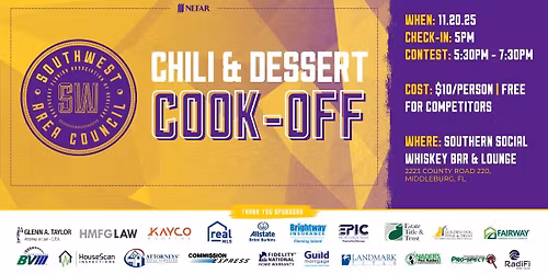 Southwest Area Council - Chili & Dessert Cook-Off