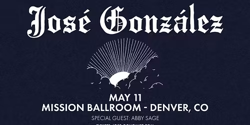 JOS\u00c9 GONZ\u00c1LEZ  \u2013 US TOUR 2026 - DENVER, CO