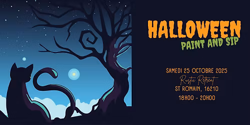 Sip & Paint - Halloween edition.\/\/  Sip & Paint - \u00c9dition Halloween