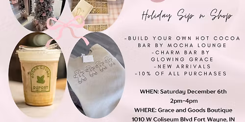 Holiday Sip n Shop! \ud83c\udf84\ud83c\udf80