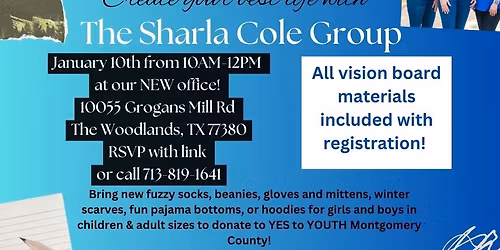 The Sharla Cole Group Vision Board Workshop & Clothing Drive!