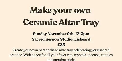 Make your own Ceramic Altar Tray