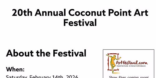 20th Annual Coconut Point Art Festival