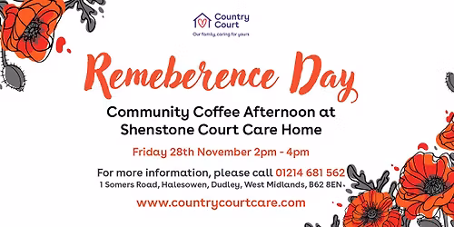 Community Coffee Afternoon at Shenstone Court Care Home