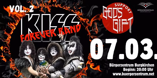 Kiss Forever Band + Support Act God's Gift