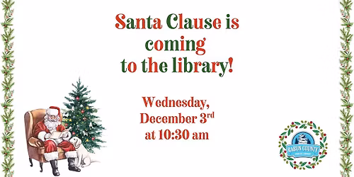 Santa is coming to the library!