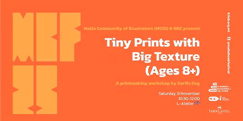 Tiny Prints with Big Texture (Ages 8+): A printmaking workshop by Zarifa Dag