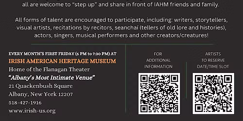 IRISH AMERICAN HERITAGE MUSEUM\u2019S IRISH TALENT SALON