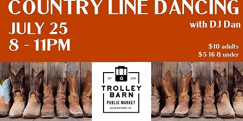 Line Dancing at the Trolley Barn Public Market - JULY